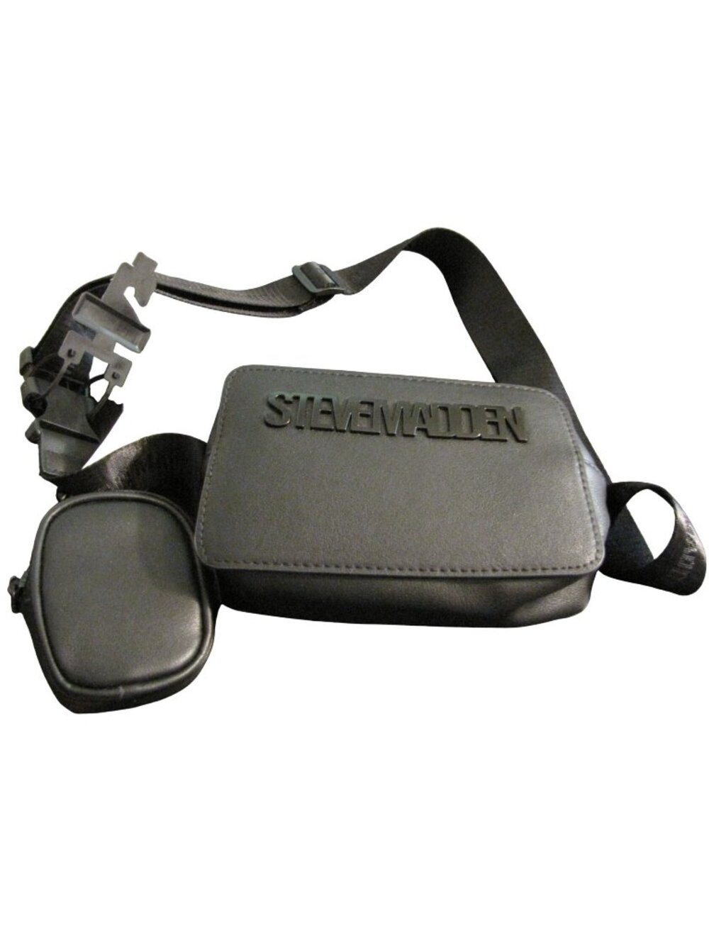 Steve Madden NEW OS Black Belt Bag Adjusatble Fanny Pack NWT